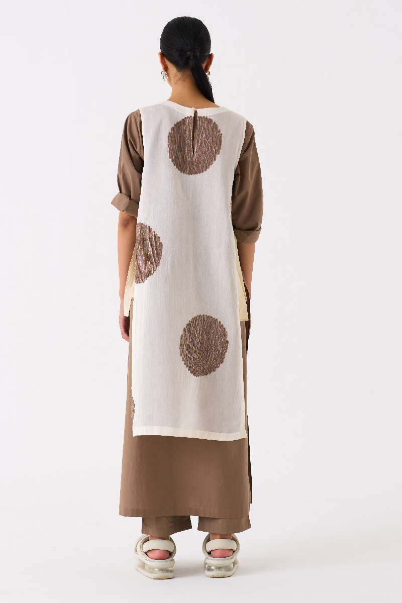 SIDE TIE OVERLAY TUNIC-OVERLAY : IVORY
TUNIC : CEDAR