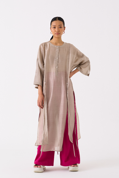 PANELLED TUNIC-ASH GREY