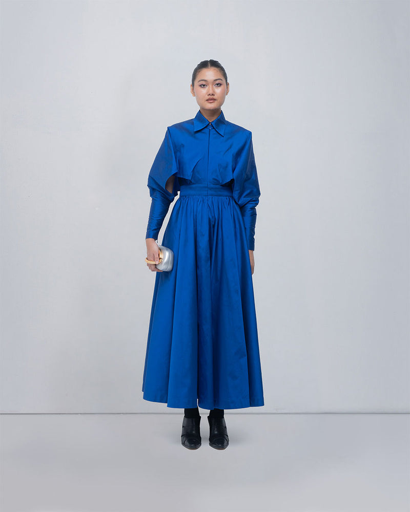 Ninon Dress viscose by Leh Studios in blue for women Worldwide
