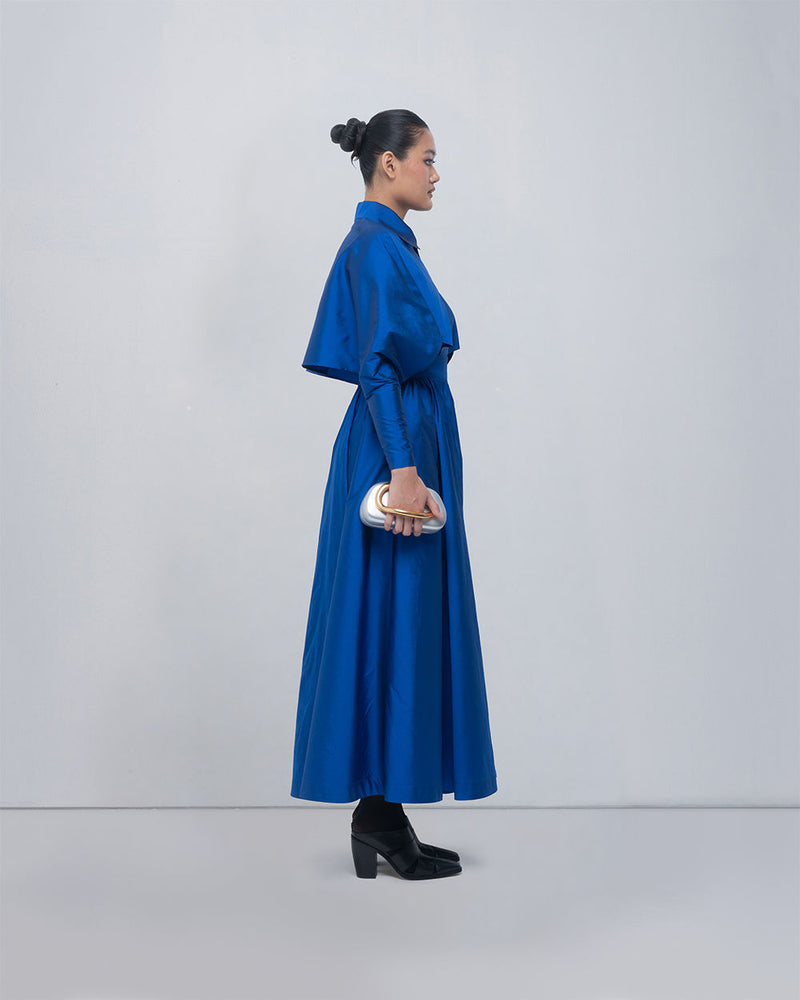 Ninon Dress viscose by Leh Studios in blue for women Worldwide