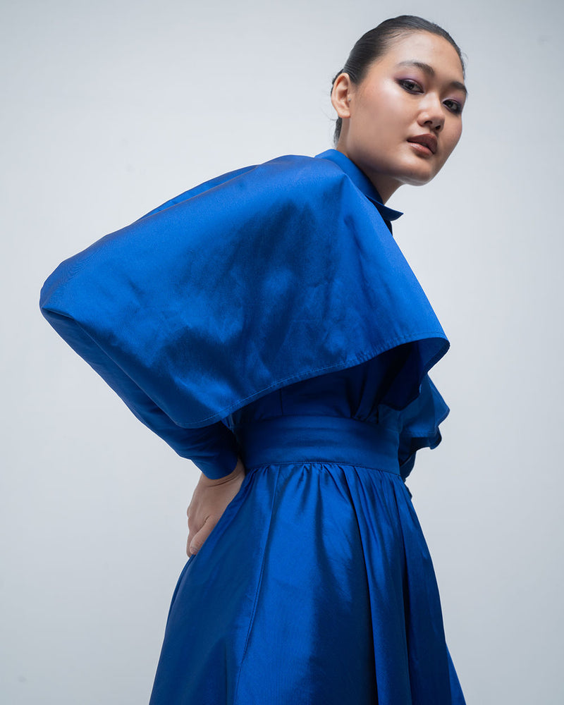 Ninon Dress viscose by Leh Studios in blue for women Worldwide