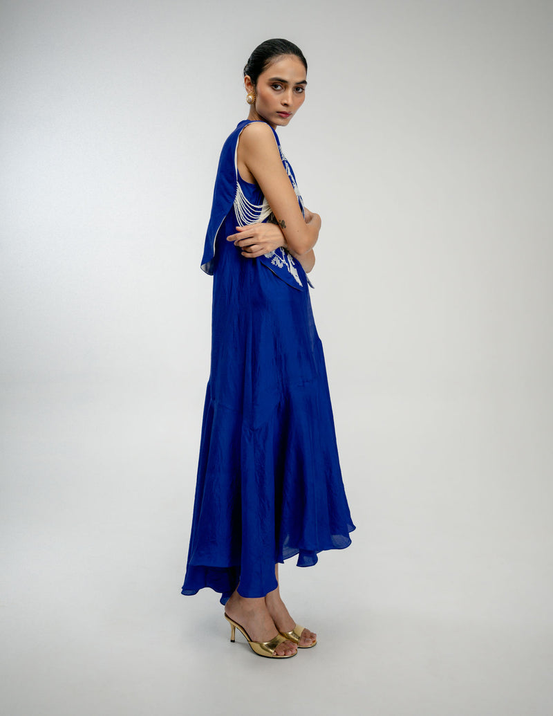 Dear One Bib mulberry silk jacket/overlay by Ode to Odd in blue for women Worldwide