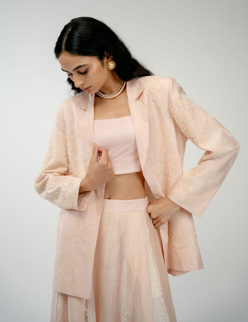 Still Here Set mulberry silk co-ord set by Ode to Odd in pink for women Worldwide