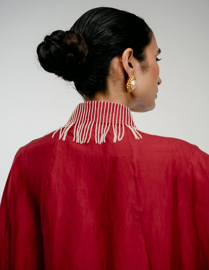 Heirloom Shirt mulberry silk top/shirt by Ode to Odd in red for women Worldwide