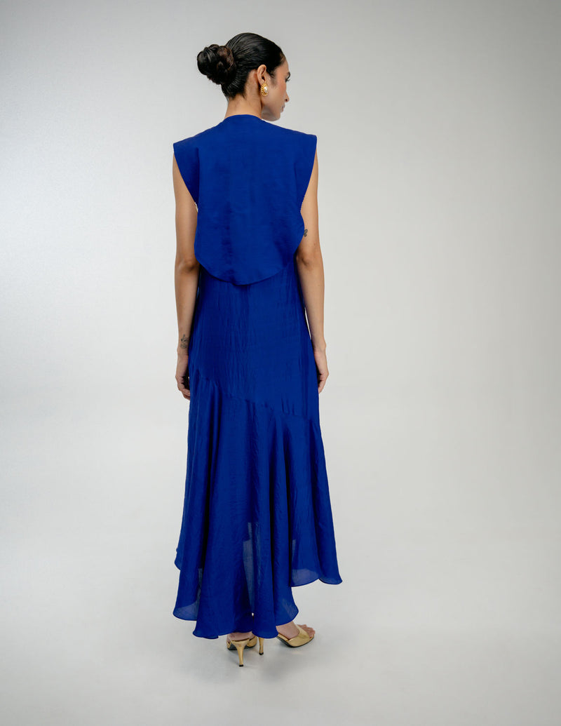 Dear One Bib mulberry silk jacket/overlay by Ode to Odd in blue for women Worldwide