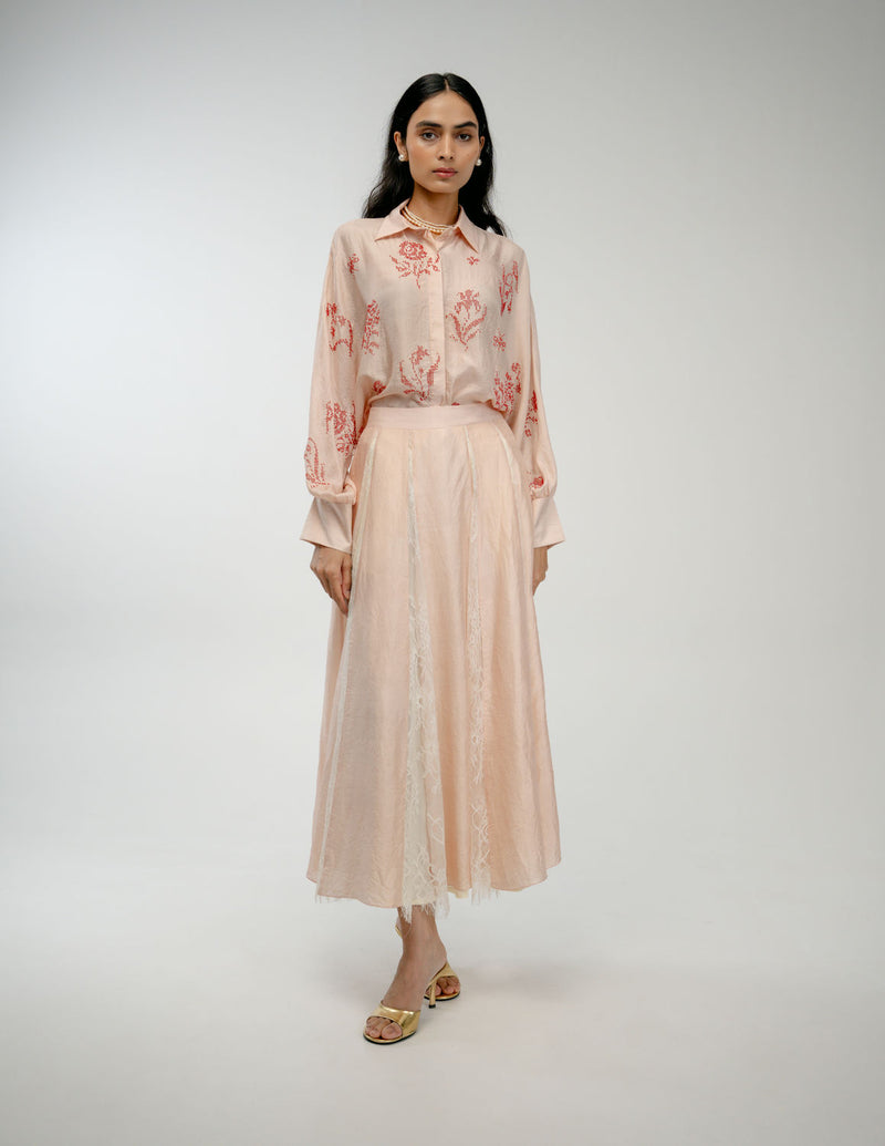 Old Garden Shirt mulberry silk top/shirt by Ode to Odd in pink for women Worldwide