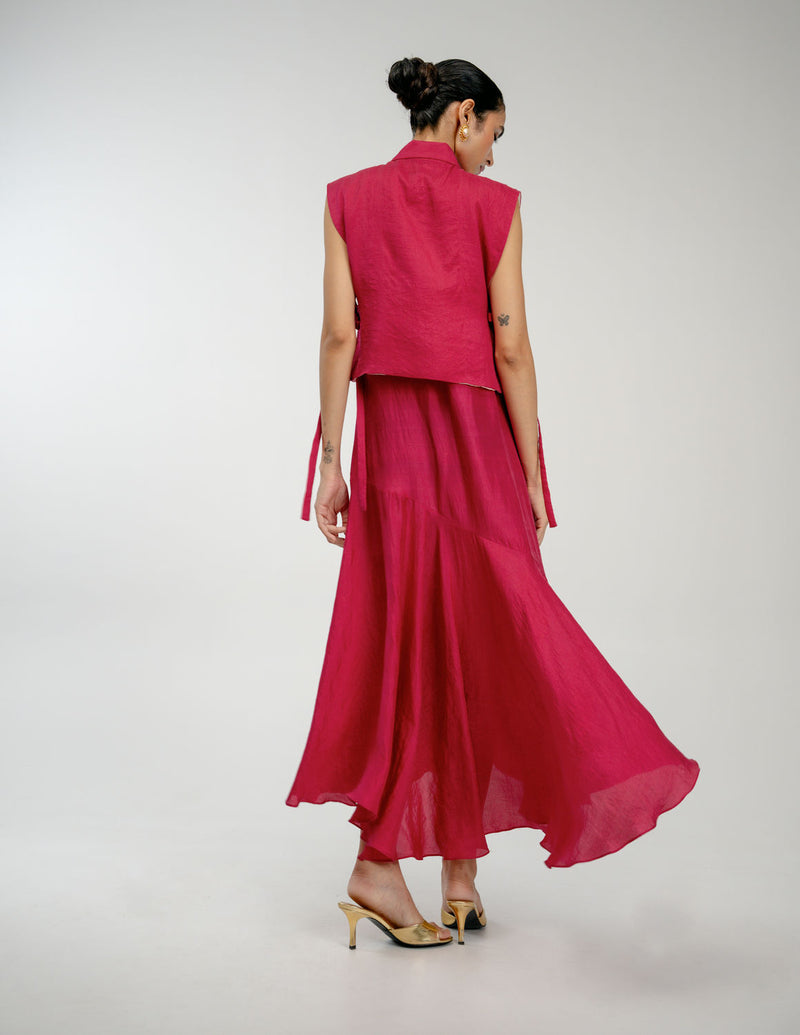 Found Again Bib mulberry silk jacket/overlay by Ode to Odd in pink for women Worldwide
