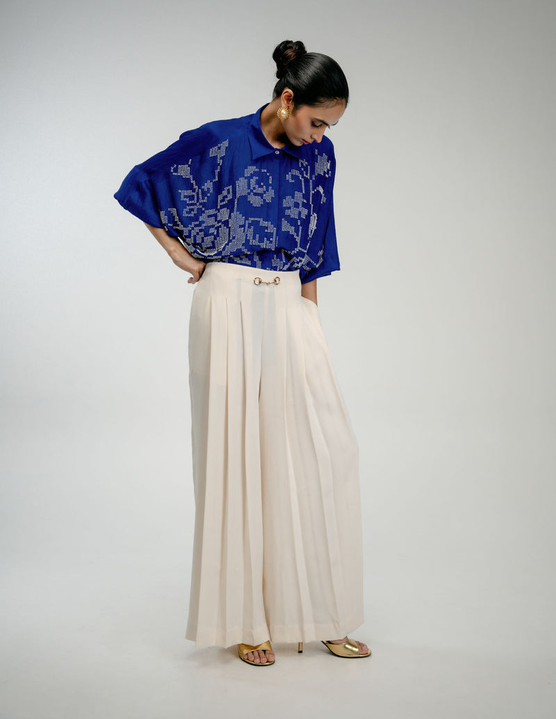 Old Charm Shirt mulberry silk top/shirt by Ode to Odd in blue for women Worldwide