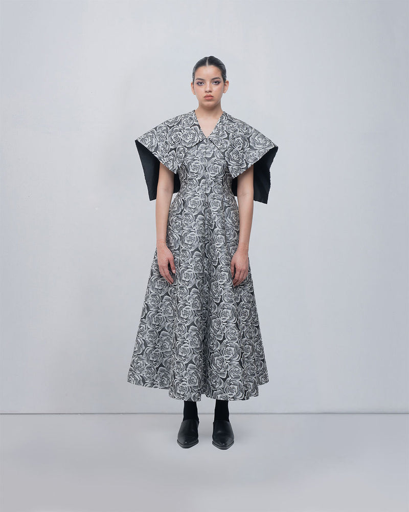 Beatrice Dress viscose by Leh Studios in black, grey for women Worldwide