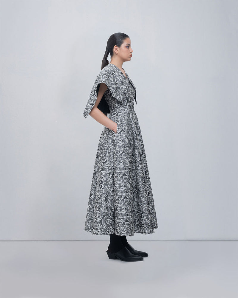 Beatrice Dress viscose by Leh Studios in black, grey for women Worldwide