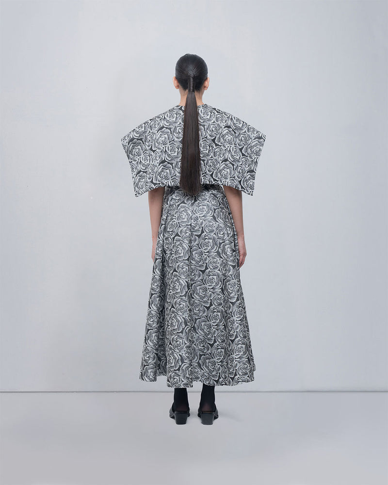 Beatrice Dress viscose by Leh Studios in black, grey for women Worldwide