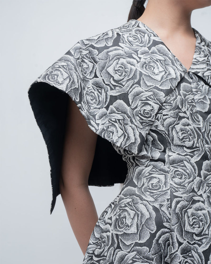 Beatrice Dress viscose by Leh Studios in black, grey for women Worldwide