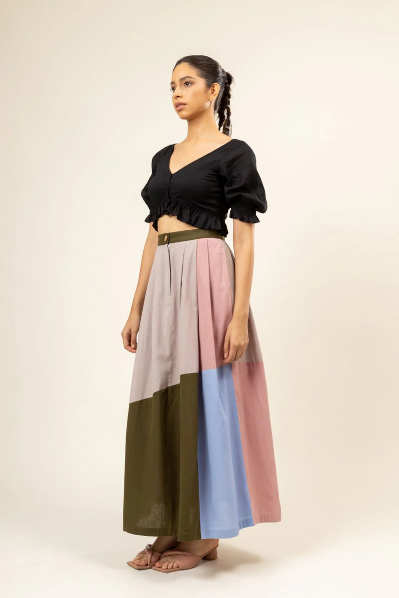Irene Panelled Skirt mul by Doodlage in multi color for women Worldwide