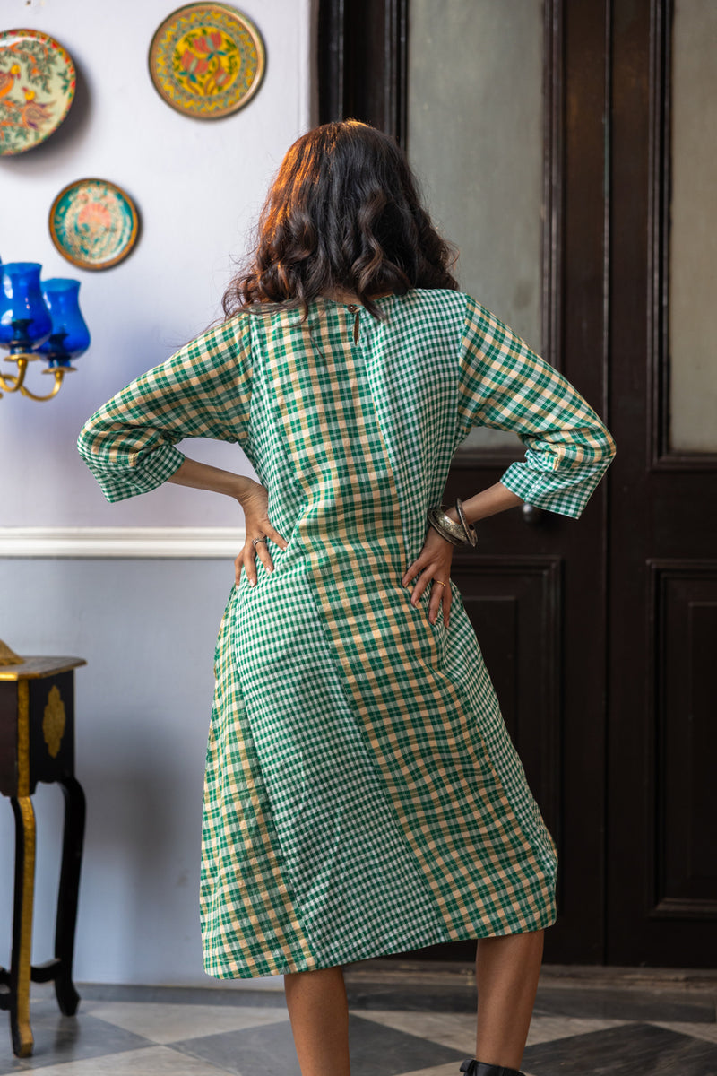 Ivy Dress gamcha dress by 145 East in green for women Worldwide