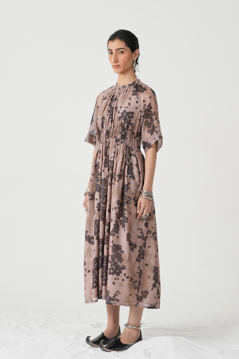 Arha Floral Print Handwoven Dress