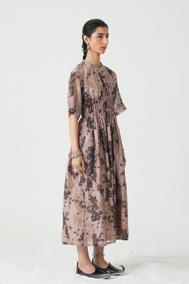 Arha Floral Print Handwoven Dress