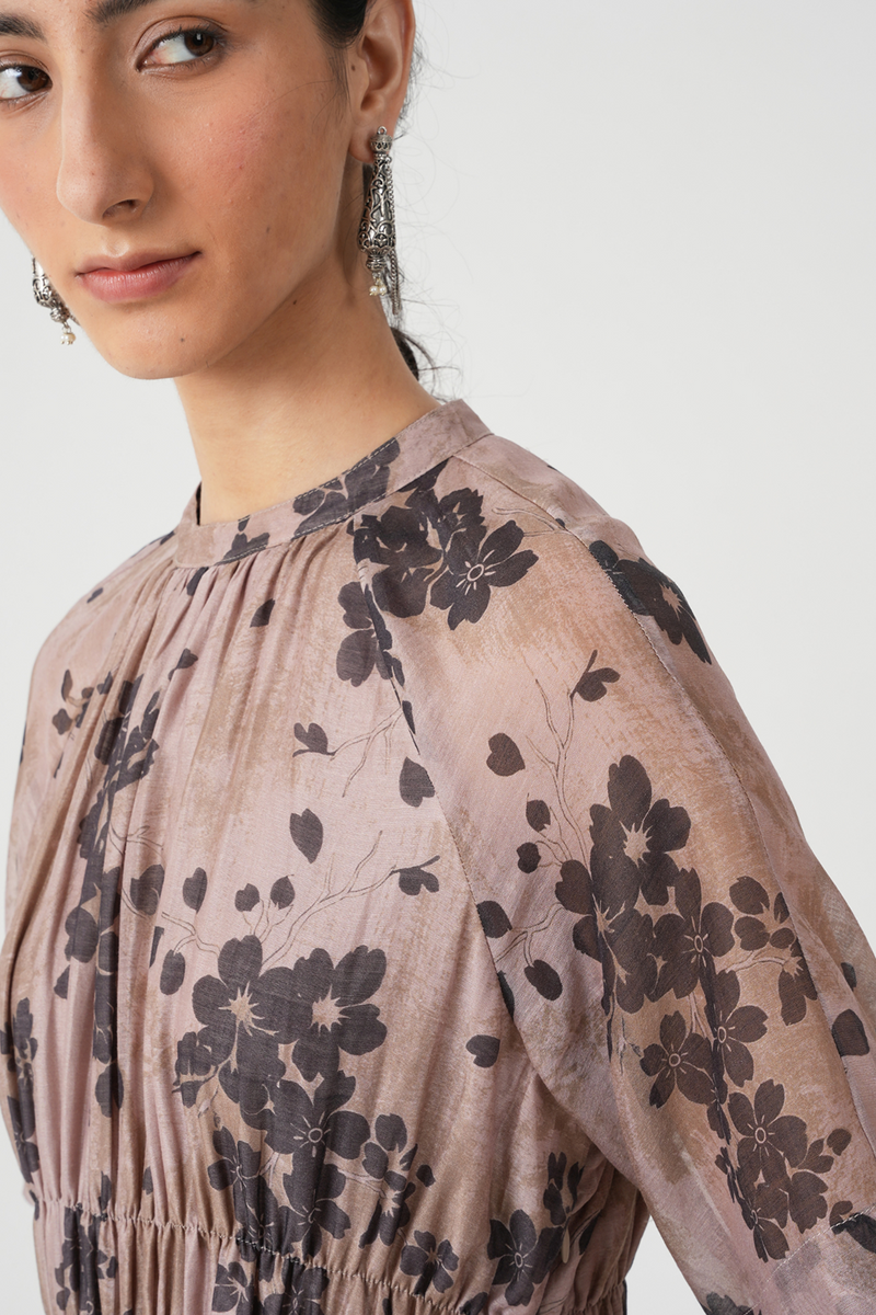 Arha Floral Print Handwoven Dress
