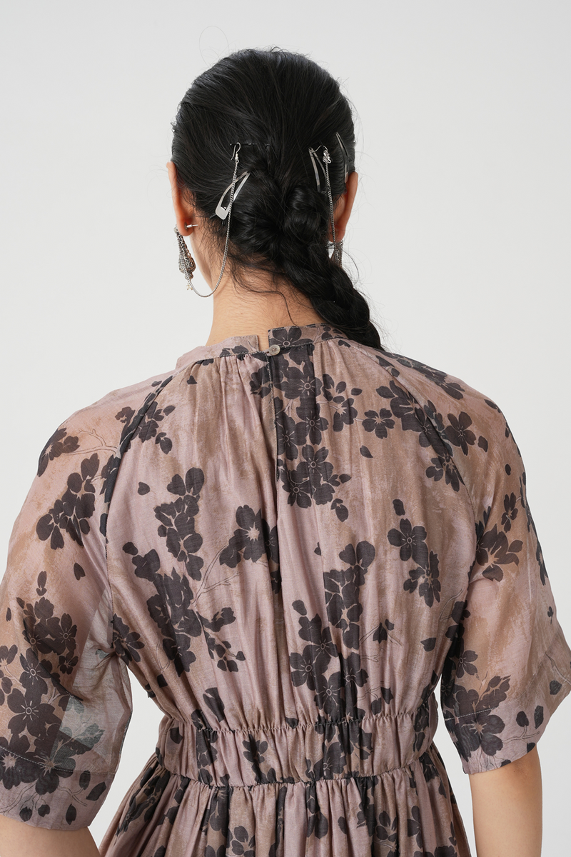 Arha Floral Print Handwoven Dress