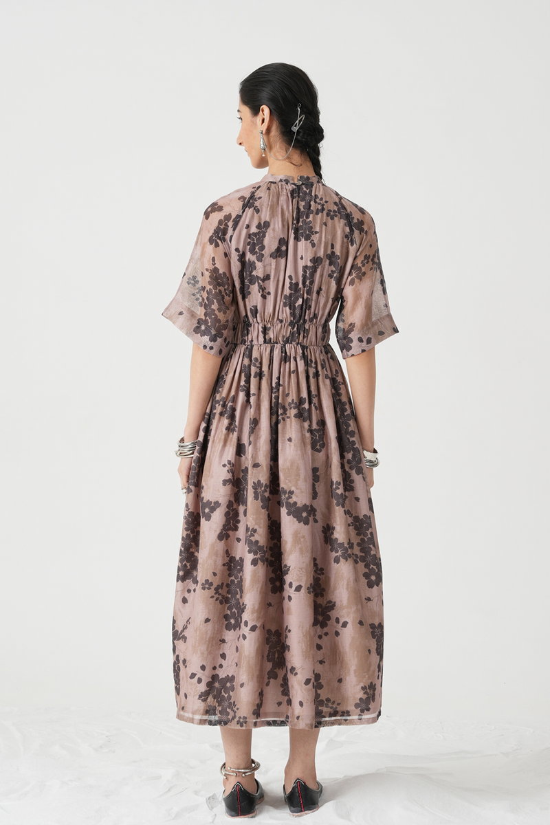 Arha Floral Print Handwoven Dress