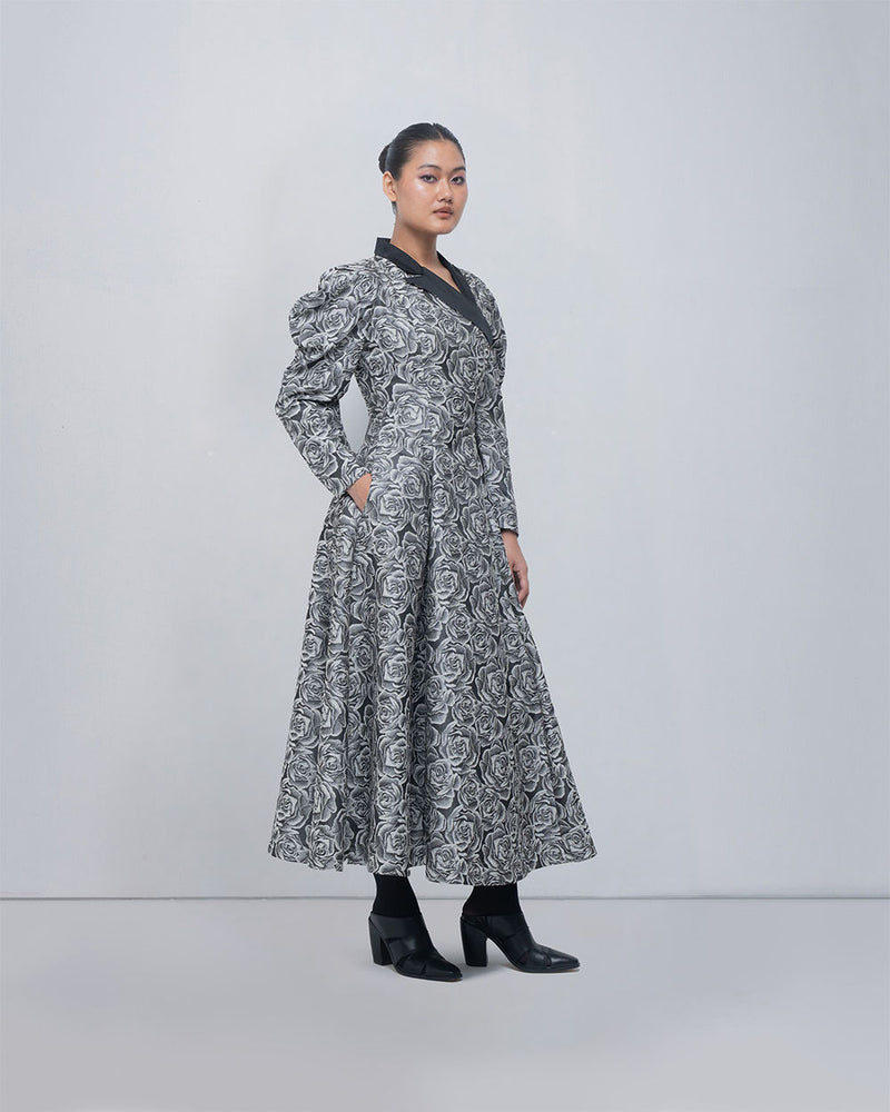Kavy Dress viscose by Leh Studios in black, grey for women Worldwide
