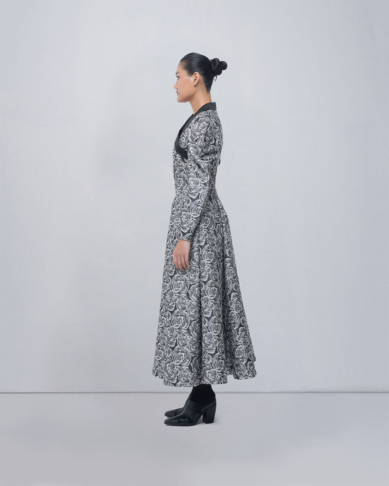 Kavy Dress viscose by Leh Studios in black, grey for women Worldwide