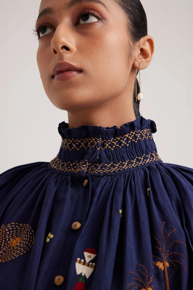Farmer Top-Folk Ink cotton by CORD for women Worldwide