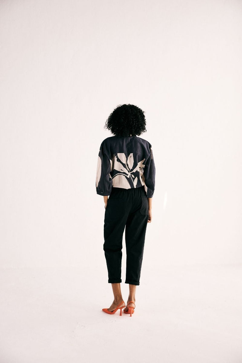 EBONY TROUSERS twill by Khara Kapas in black for women Worldwide