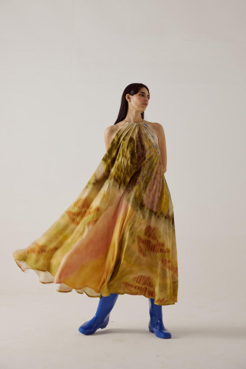 Circle Dress long-Dale cotton by CORD in multi for women Worldwide