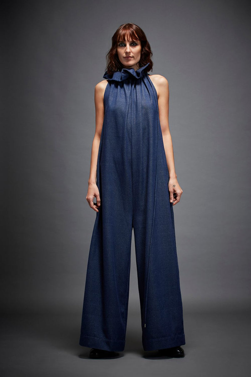 JUDE JUMPSUIT by Chola in blue color for women Worldwide