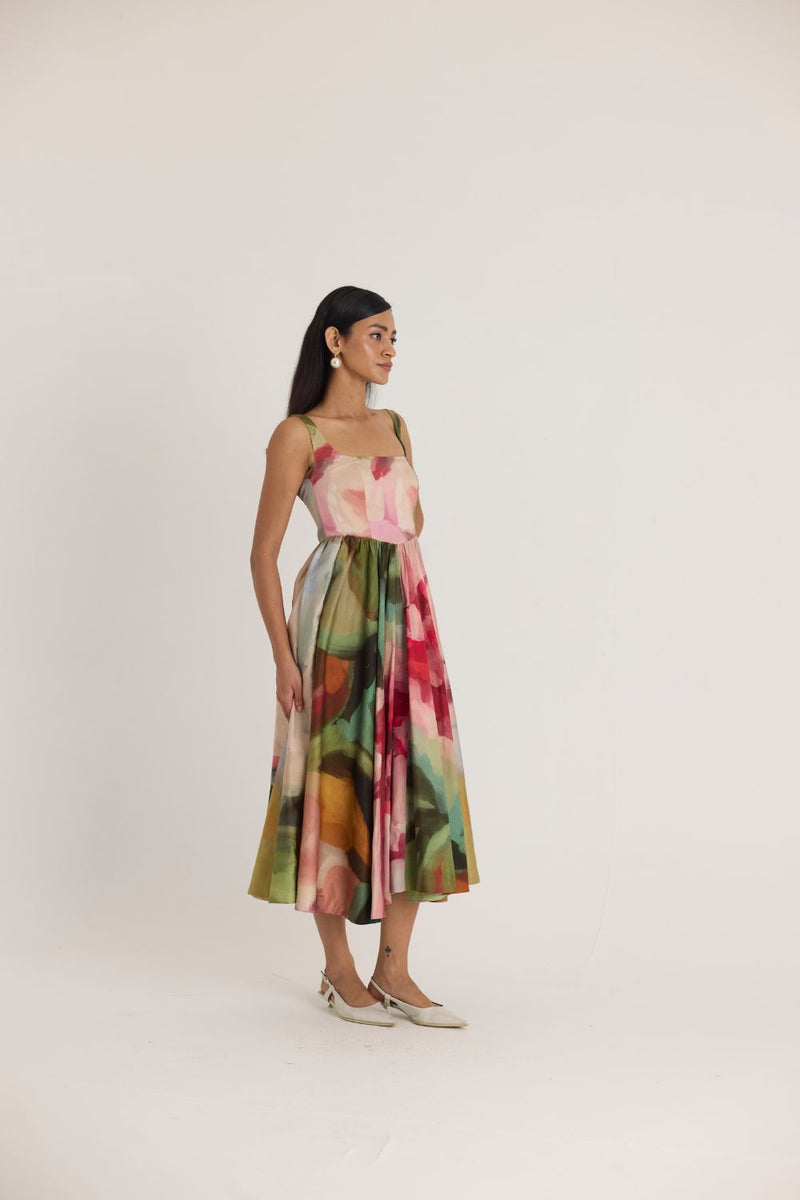 TILLY CHERRY DRESS satin by Yam in multi color for women Worldwide