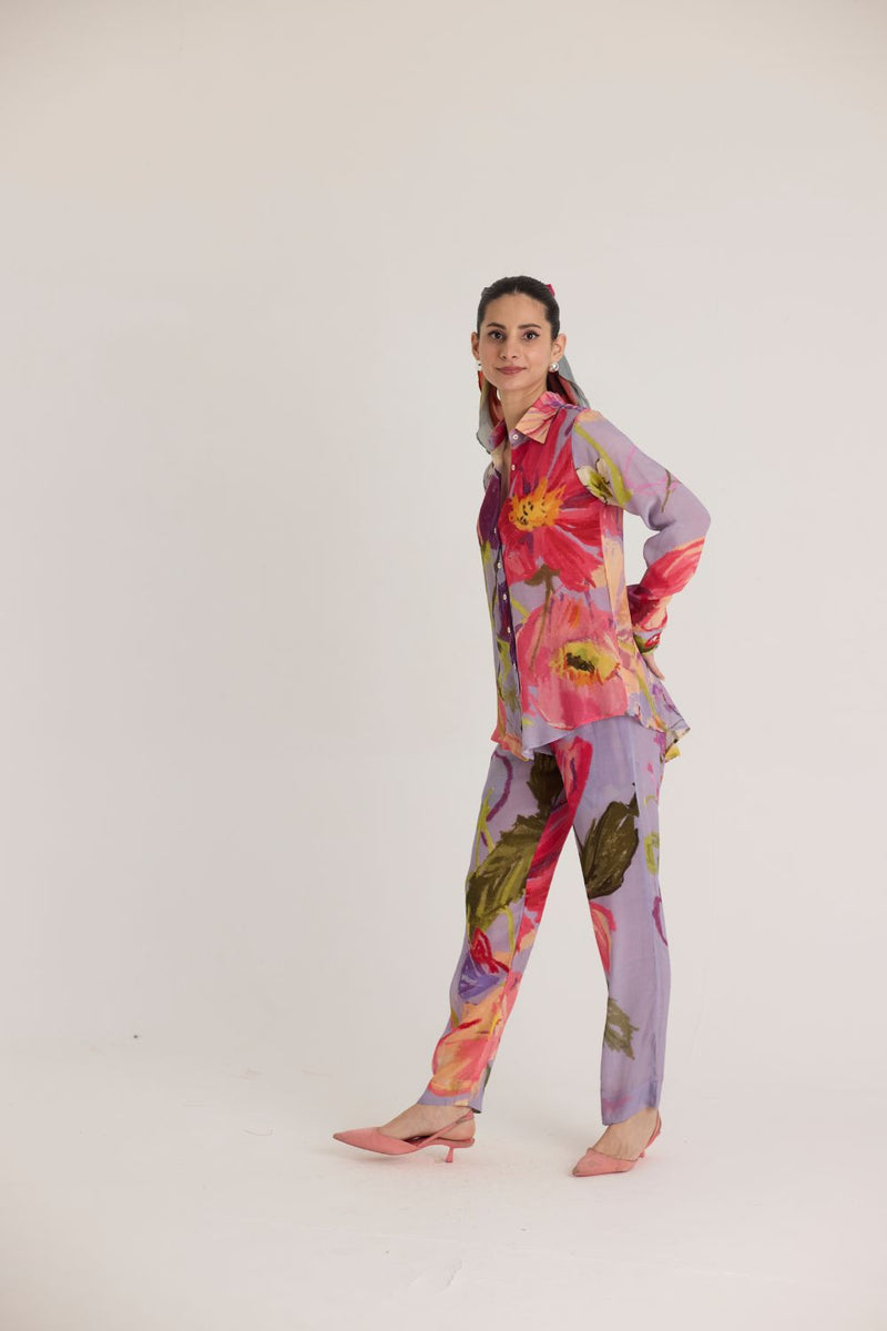 DOLLY PURPLE CO-ORD SET mul by Yam in multi color for women Worldwide