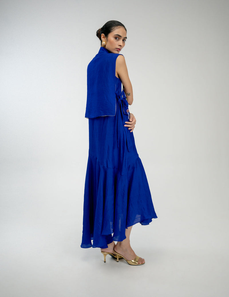 Thread Story Set mulberry silk dress by Ode to Odd in blue for women Worldwide