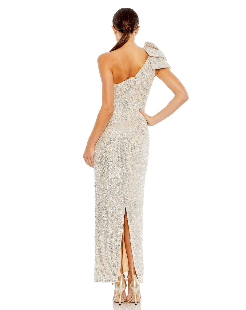 MD-11283 One Shoulder Dress-Beige by Mac Duggal in beige color for women Worldwide