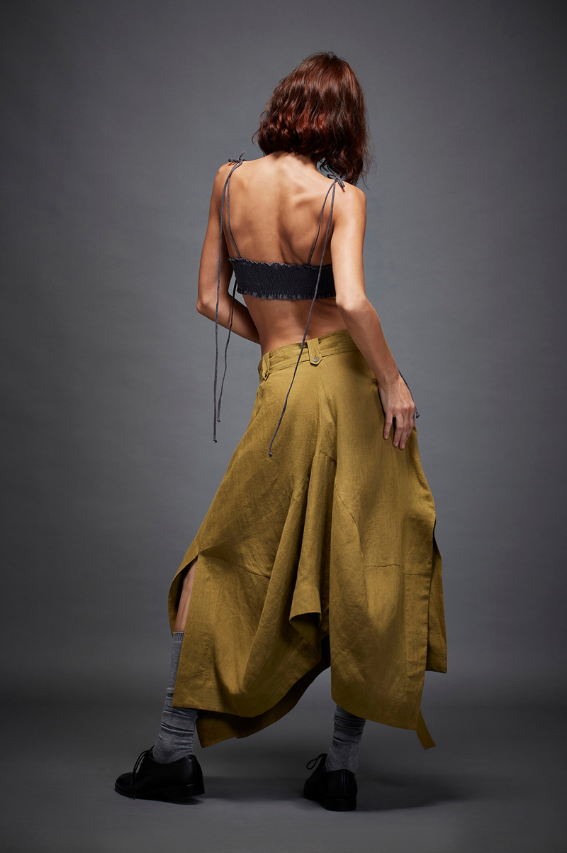 ARI SKIRT by Chola in olive color for women Worldwide