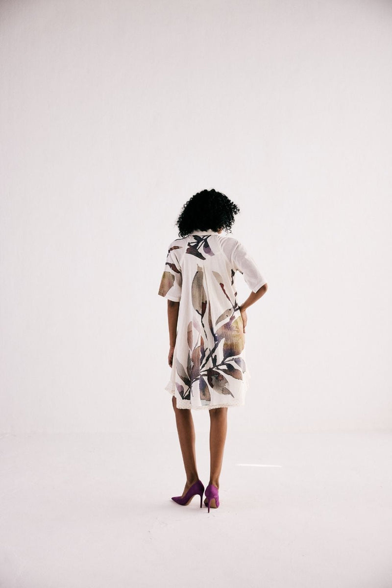 IVORY BLOOM DRESS cotton by Khara Kapas in white for women Worldwide