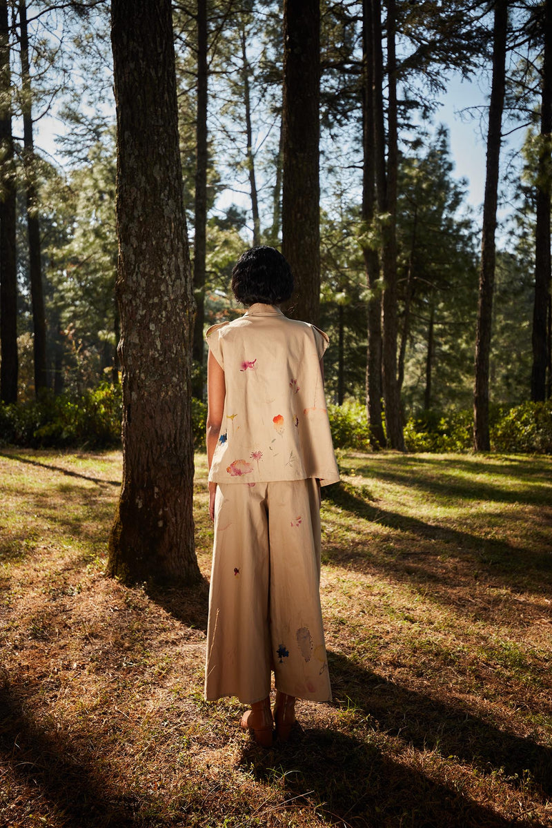 Sandstone Jumpsuit Set oxford by Khara Kapas for women Worldwide