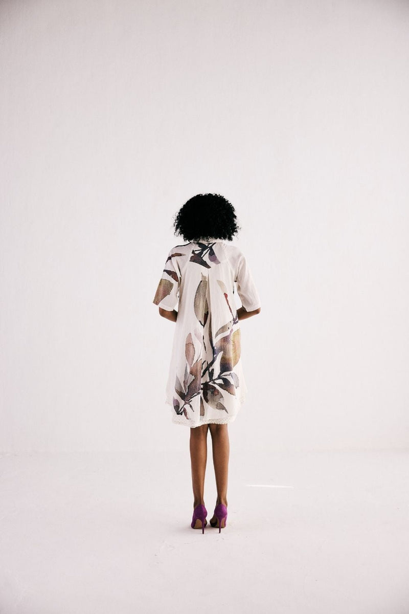 IVORY BLOOM DRESS cotton by Khara Kapas in white for women Worldwide