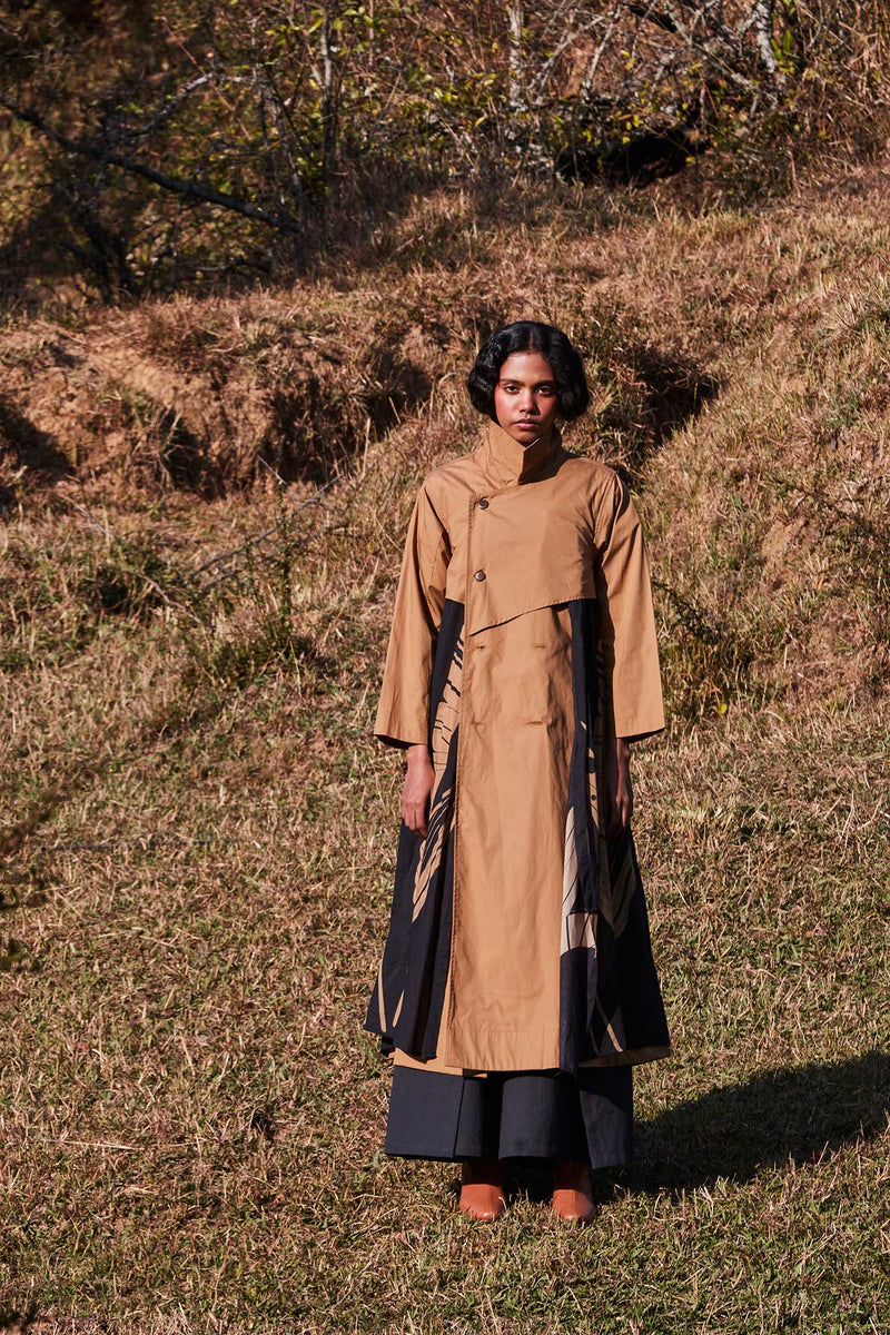 Fogstone Trench Coat poplin by Khara Kapas in multi for women Worldwide