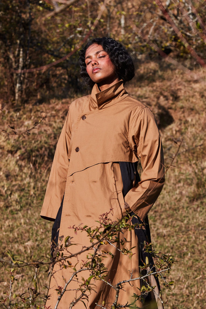 Fogstone Trench Coat poplin by Khara Kapas in multi for women Worldwide