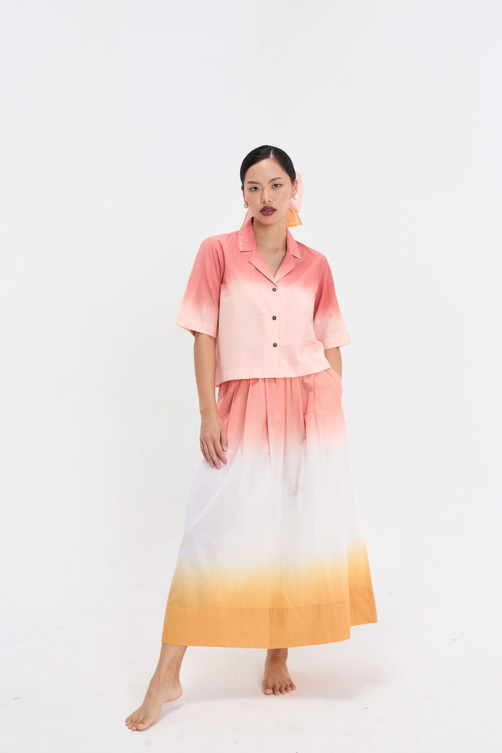 OMBRE SKIRT TOP SET