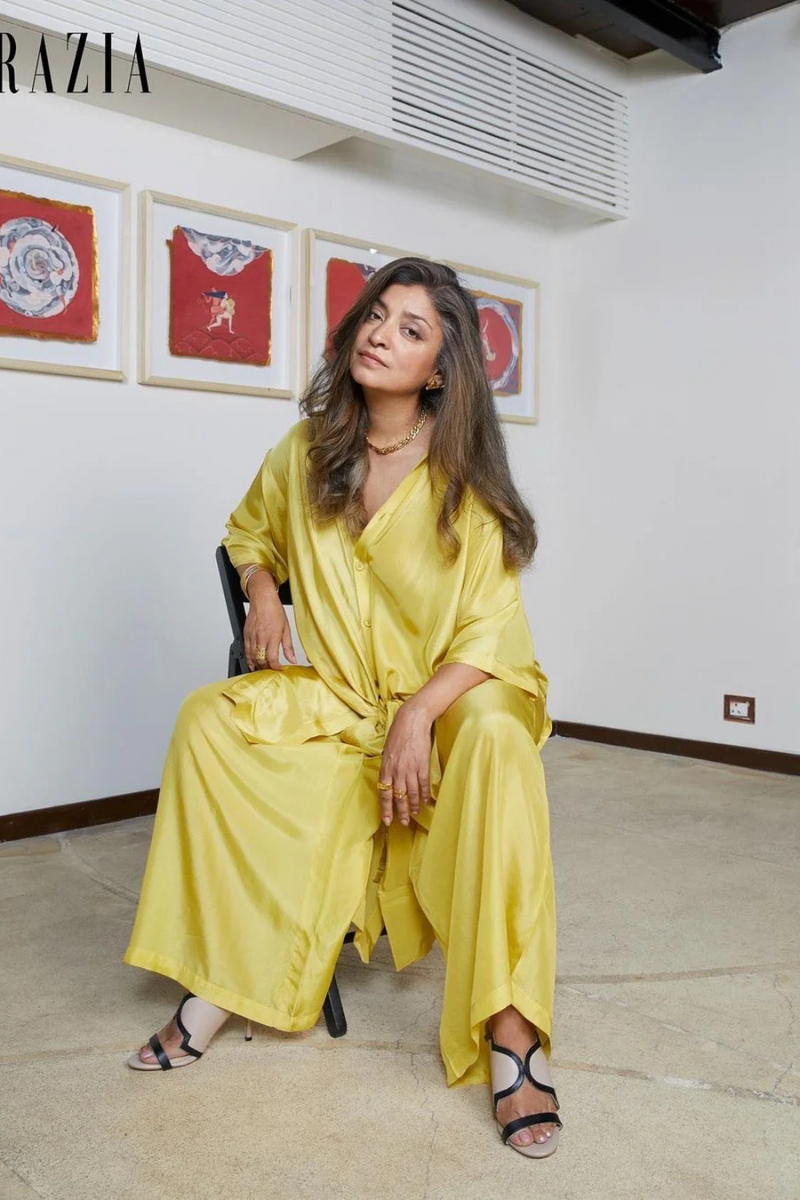 Roha Shirt Set silk by Ituvana for women Worldwide