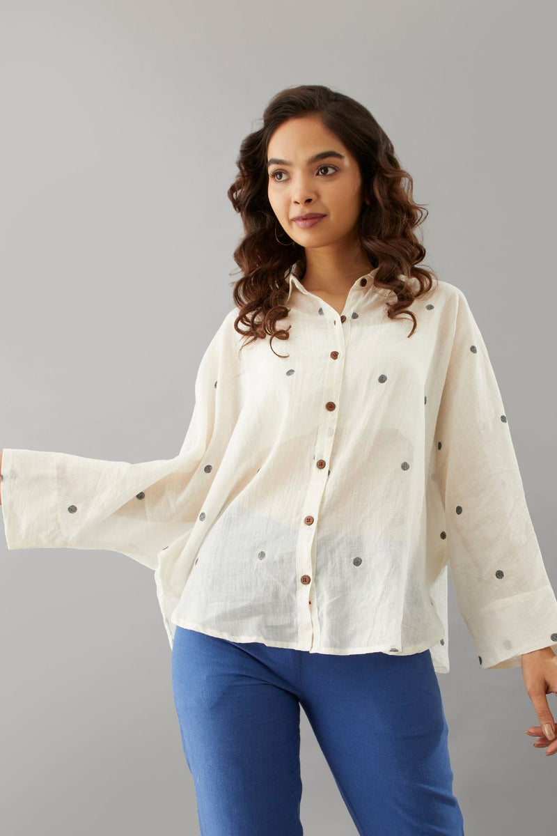 Chari Dolman sleeves shirt cotton by Moborr for women Worldwide