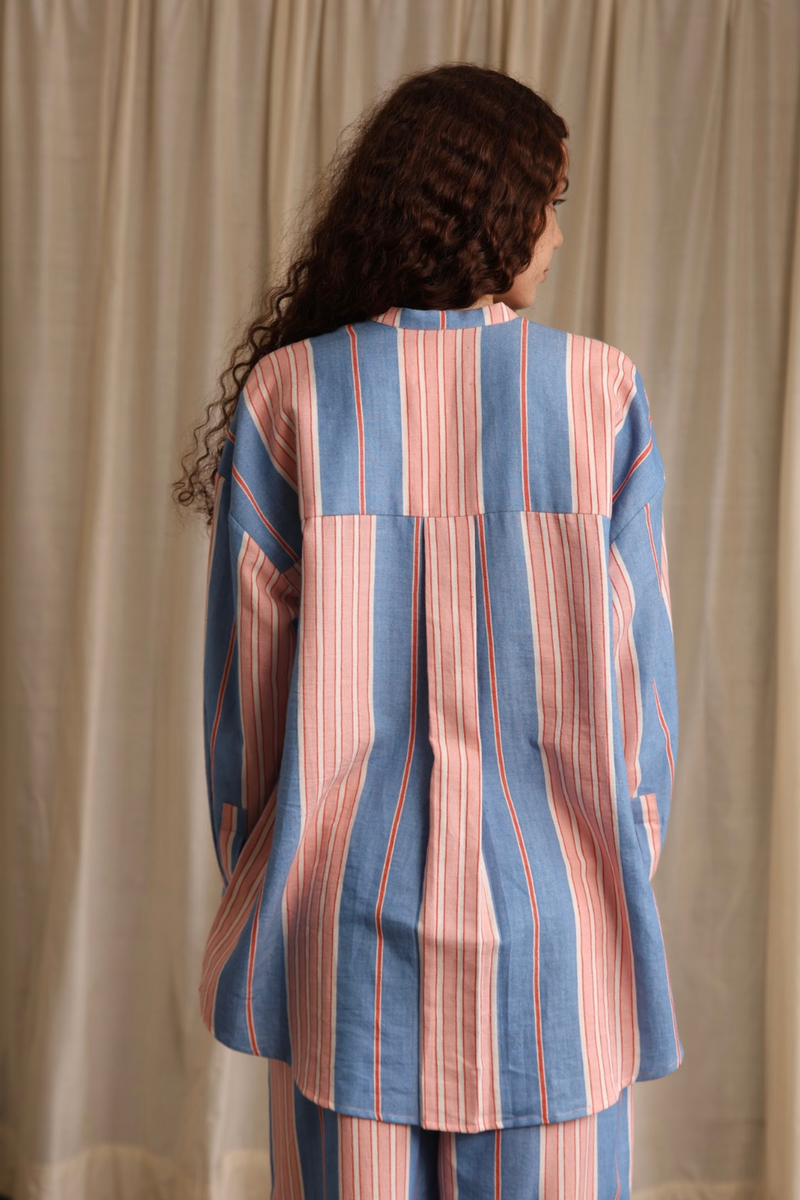 Kyle Shirt cotton by MASON AND MILL in blue color for women Worldwide