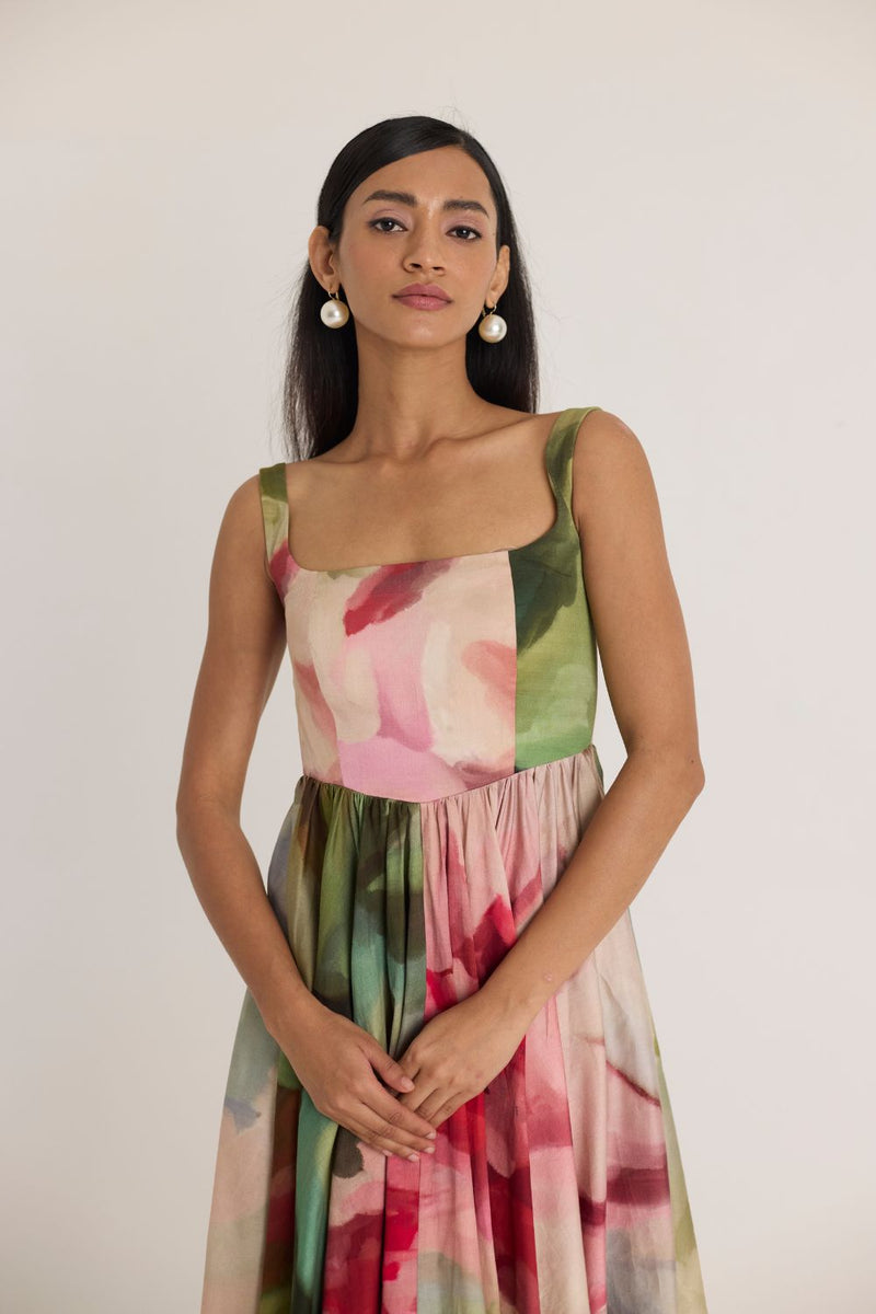 TILLY CHERRY DRESS satin by Yam in multi color for women Worldwide