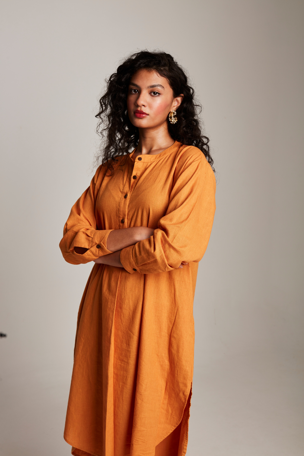 Mango Co-Linen Round Hem Kurta set