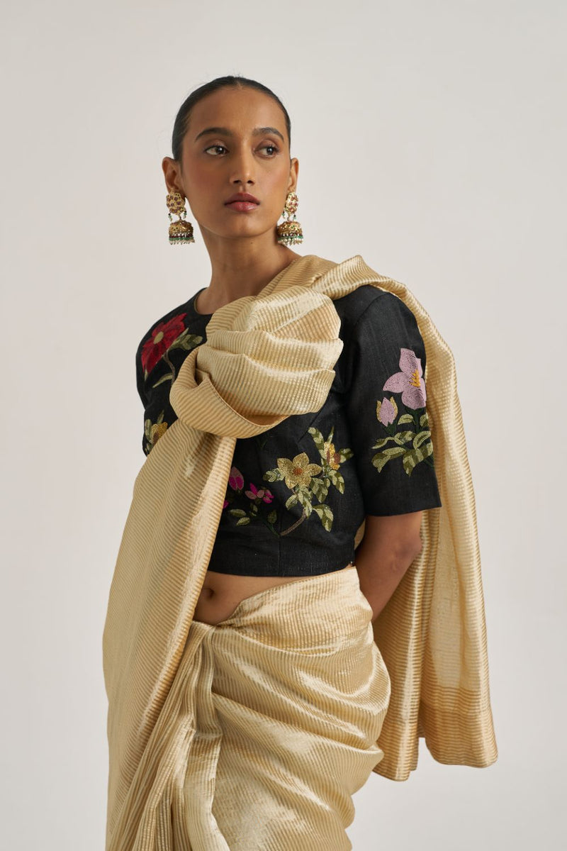 Bhavya Sari Beige silk by Suparna Som in beige color for women Worldwide