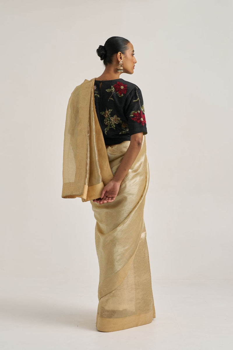 Bhavya Sari Beige silk by Suparna Som in beige color for women Worldwide