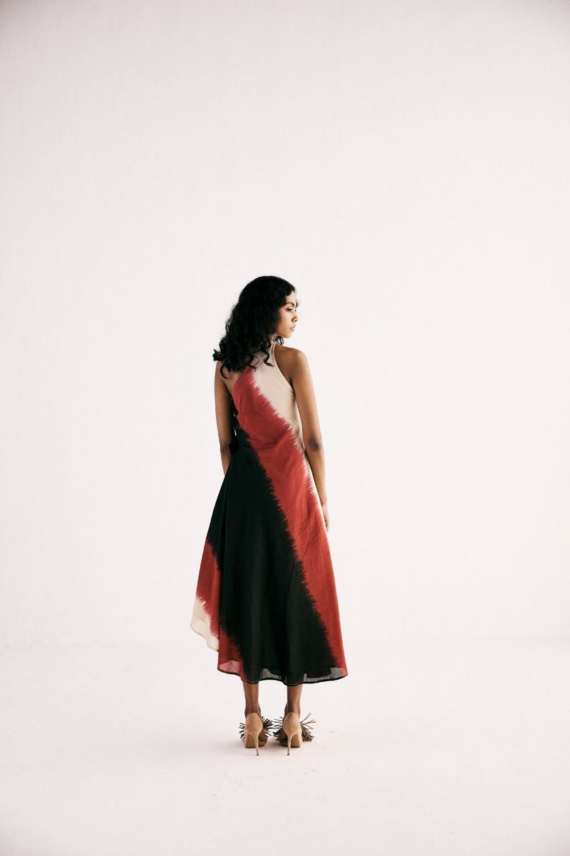 RED HORIZON DRESS cotton by Khara Kapas in multi for women Worldwide