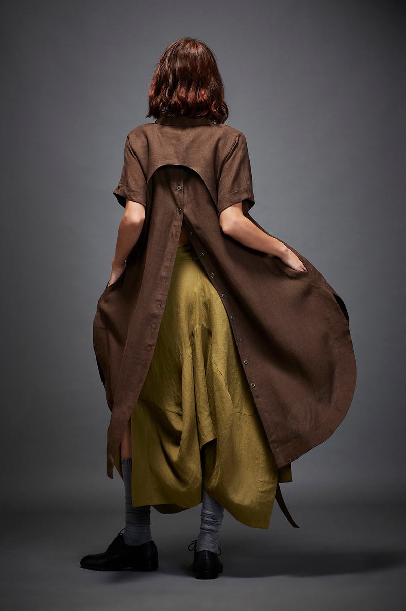 AVERY SHIRT IN BROWN by Chola in brown color for women Worldwide