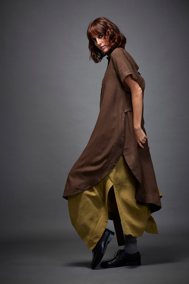 AVERY SHIRT IN BROWN by Chola in brown color for women Worldwide